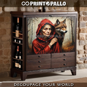 Papier Mousseline Petit chaperon rouge, le loup, plusieurs années pl