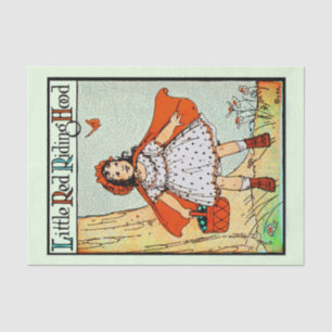Papier Mousseline Petit Chaperon Rouge Vintage Mignon