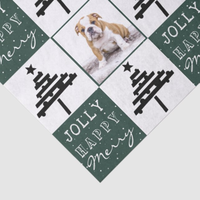 Papier Mousseline Petit Chien Chiot Chien Chien Pet Photo Green Chri (Détail)