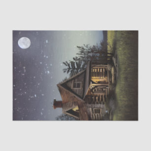 Papier Mousseline Petit Cottage Au Lune