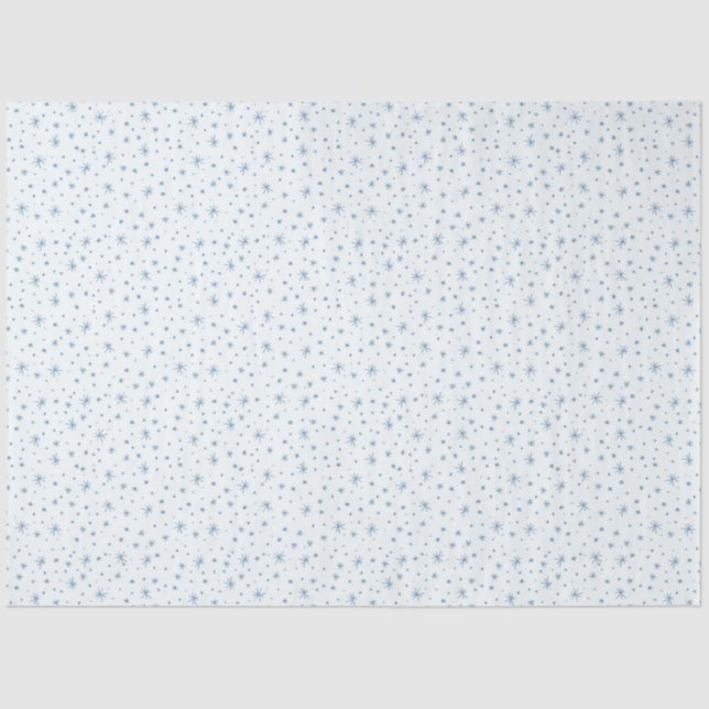 Papier Mousseline Petit Dainty Blue Snowflakes Noël (Recto)