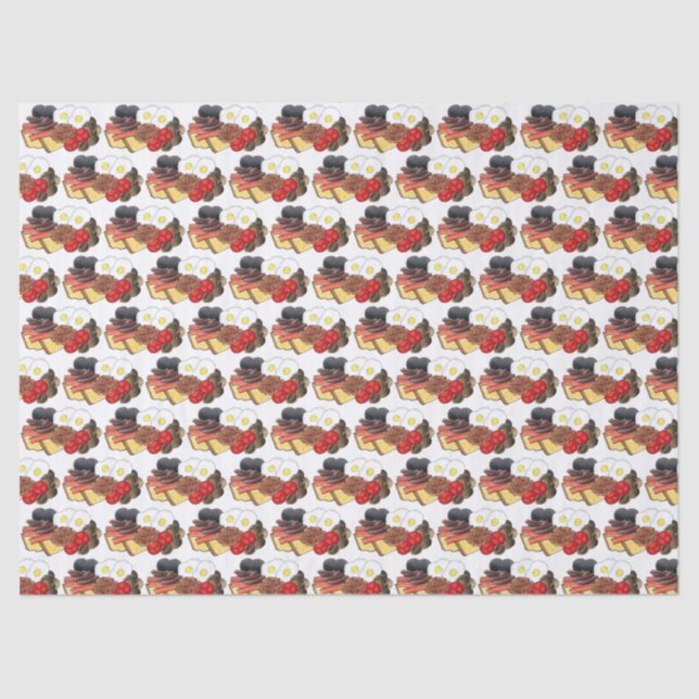 Papier Mousseline Petit déjeuner anglais complet Royaume-Uni Cuisine (Recto)