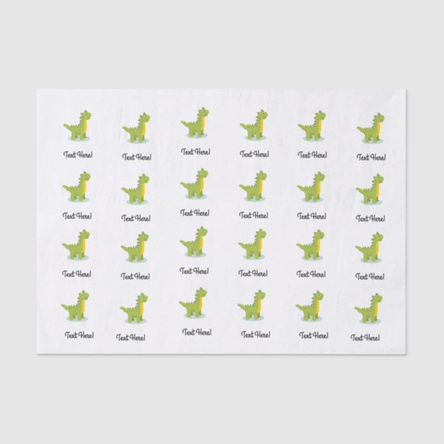 Papier Mousseline Petit Dinosaure (Recto)