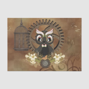 Papier Mousseline Petit hibou à vapeur