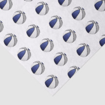 petit motif de ballons de basket gris bleu