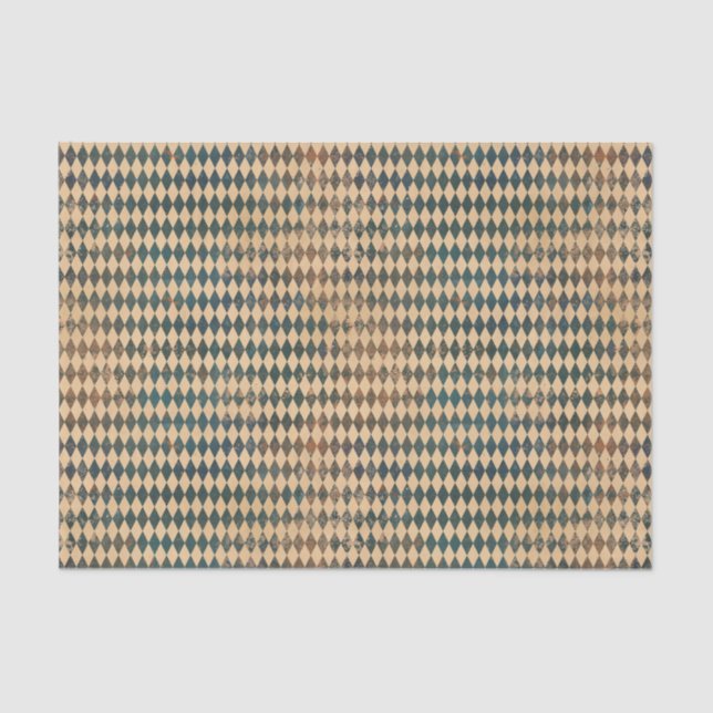 Papier Mousseline Petit Motif Diamond Arlequin (Recto)