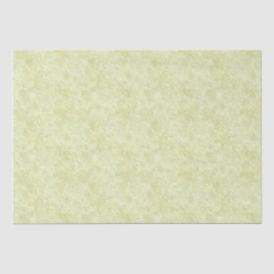 Papier Mousseline Petit motif en soie moirée jaune citron