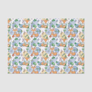 Papier Mousseline Petit motif mignon de Fox