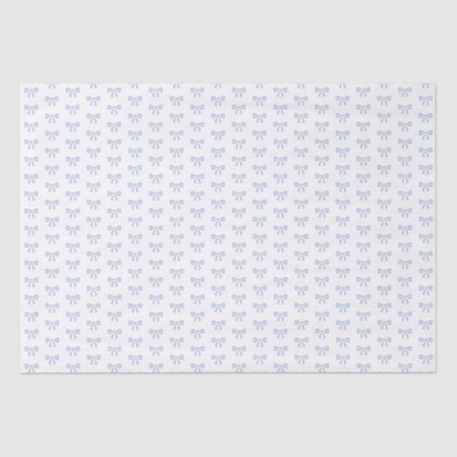 Papier Mousseline Petite Baby-Shower Fille Fête d'Anniversaire Bleu  (Recto)