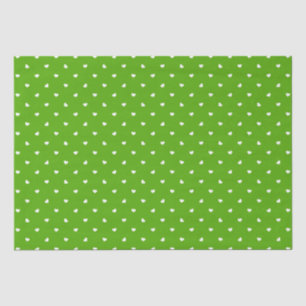 Papier Mousseline Petite coeur sur vert clair