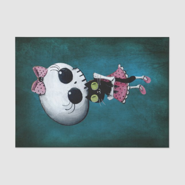 Papier Mousseline Petite Mlle Death - beauté de Halloween (Recto)