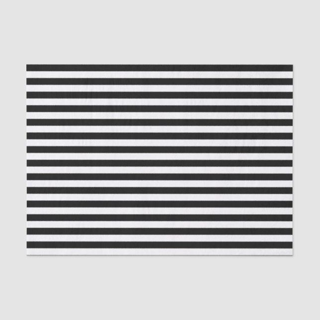 Papier Mousseline Petites rayures horizontales noires (Recto)
