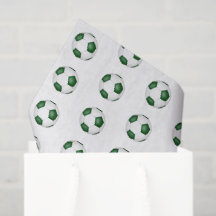 petits ballons de foot verts et blancs motif