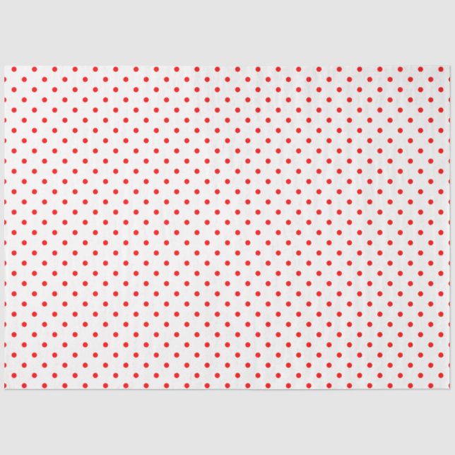 Papier Mousseline Petits pois rouges (Recto)