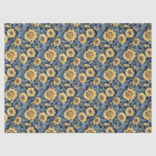 Papier Mousseline Petits tournesols Art nouveau - 10lb, 17"x23"