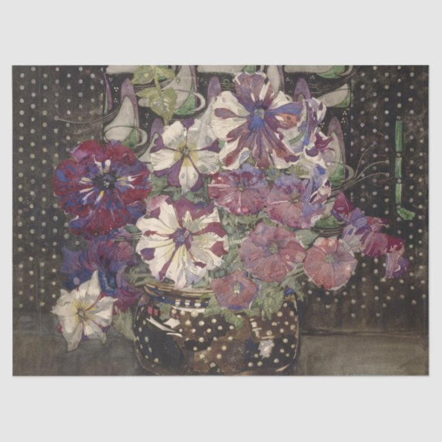 Papier Mousseline Petunias par Charles Mackintosh (Recto)