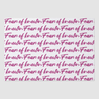 Papier Mousseline Peur connue