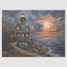 Phare d'Halloween éffrayant pour découpage