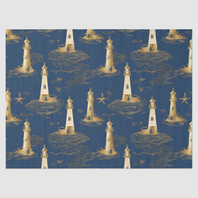 Papier Mousseline Phare fantaisiste  (Recto)
