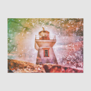 Papier Mousseline Phare Océanique Texture côtière russe marine