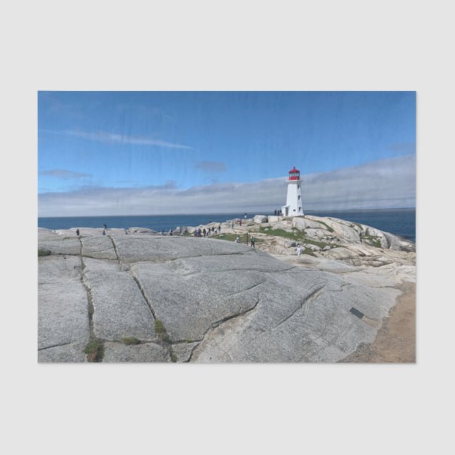 Papier Mousseline Phare sur papier tissu Peggy's Cove (Recto)