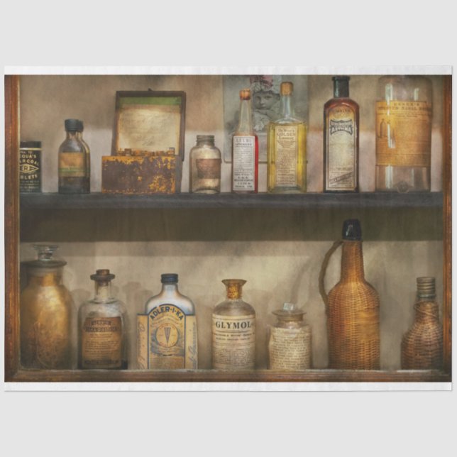 Papier Mousseline Pharmacie - Médicaments du passé (Recto)