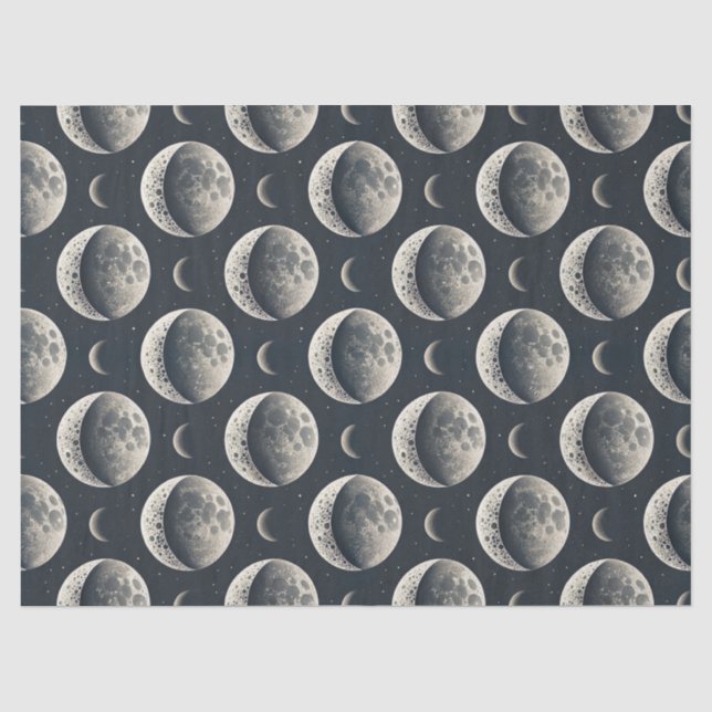Papier Mousseline Phase Lunaire Céleste (1) (Recto)