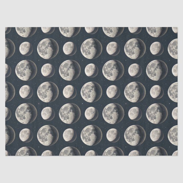 Papier Mousseline Phase Lunaire Céleste (3) (Recto)