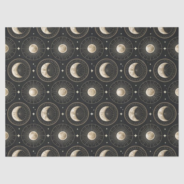 Papier Mousseline Phase Lunaire Céleste (5) (Recto)
