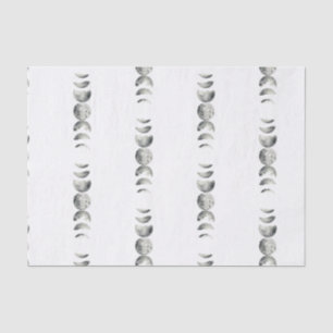 Papier Mousseline Phases d'aquarelle de la lune