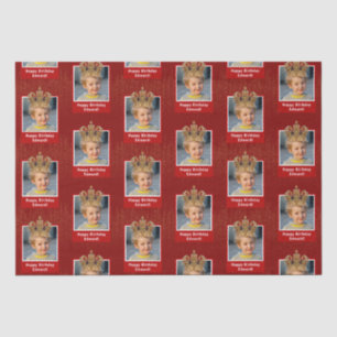 Papier Mousseline Photo d'enfant personnalisée Joyeux Anniversaire K