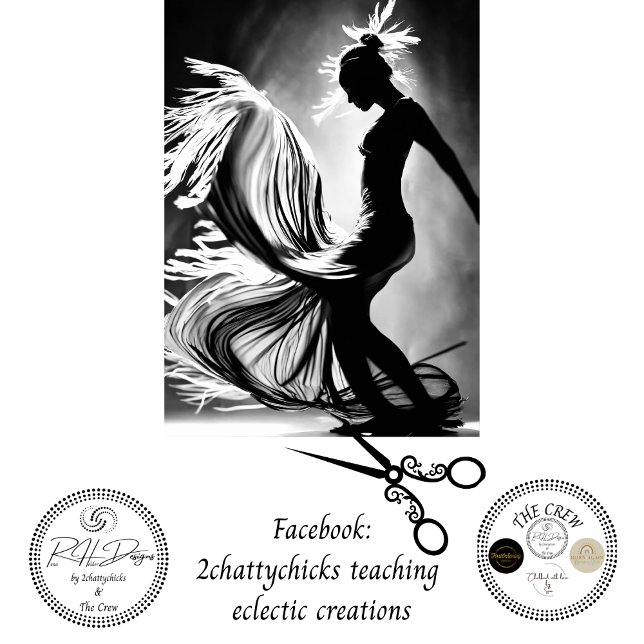 Papier Mousseline Photo en noir blanc de la page de découpage de la  (Créateur téléchargé)