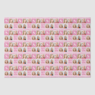 Papier Mousseline Photo personnalisée Collage mignon rose fille Anni