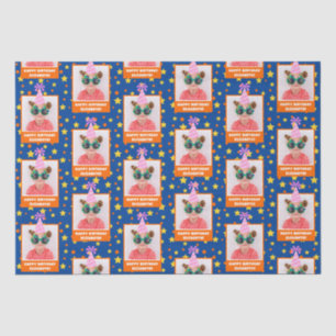 Papier Mousseline Photo pour enfant personnalisée Joyeux anniversair