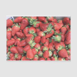 Papier Mousseline Photo Red Juicy Strawberries
