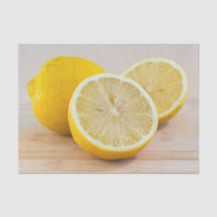Papier Mousseline Photographie de nourriture de citron jaune en stil