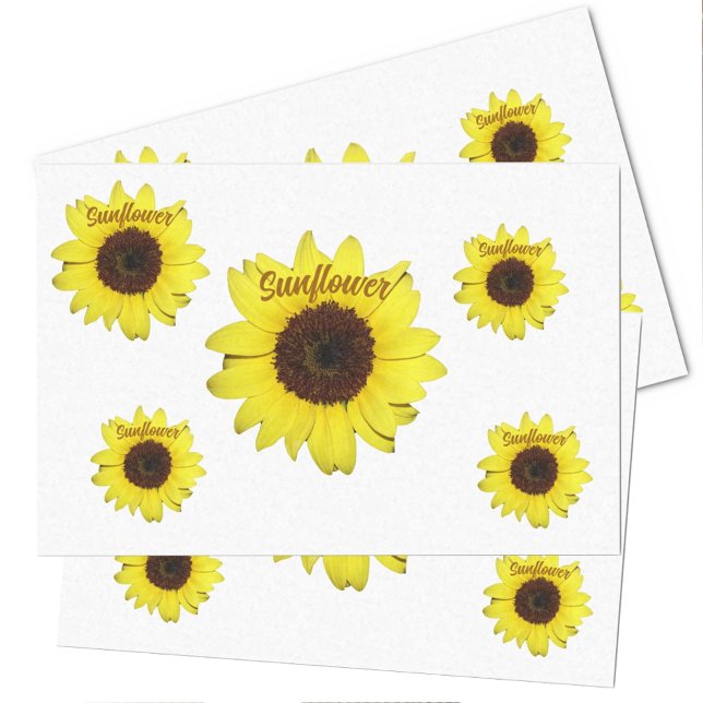 Papier Mousseline Photographie des grands tournesols jaunes et Brown (Créateur téléchargé)