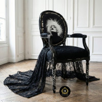 Photographie en noir et blanc de haute couture en 