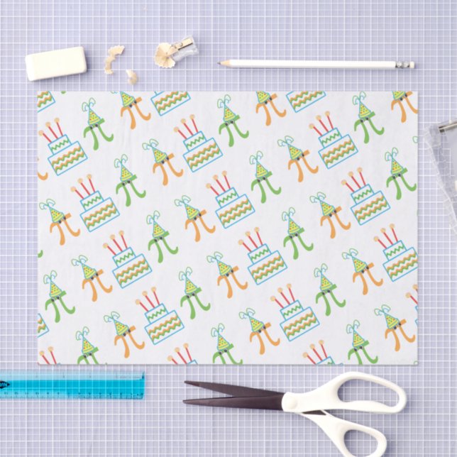 Papier Mousseline Pi Day Anniversaire 14 mars Tissue Paper (Artisanat)