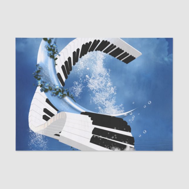 Papier Mousseline Piano courbe (Recto)