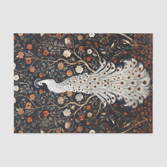 Papier Mousseline Pic blanc Bramble Floral Patch Decoupage (Recto)