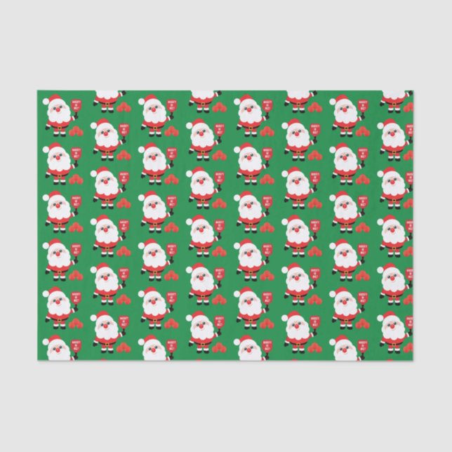 Papier Mousseline Pickleball 🎅 papier    SantaTissue (Recto)