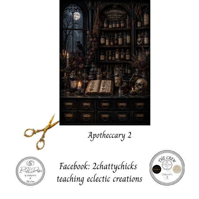 Papier Mousseline Pièce de potions de l'apothicairerie découpée  (Créateur téléchargé)