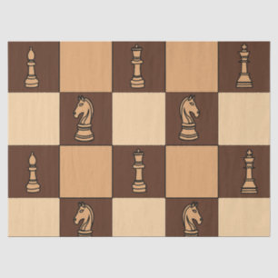 Papier Mousseline Pièces de plateau d'échecs