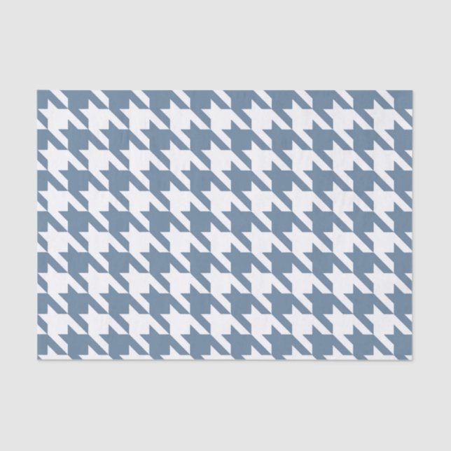 Papier Mousseline Pied-de-poule élégant gris français (Recto)