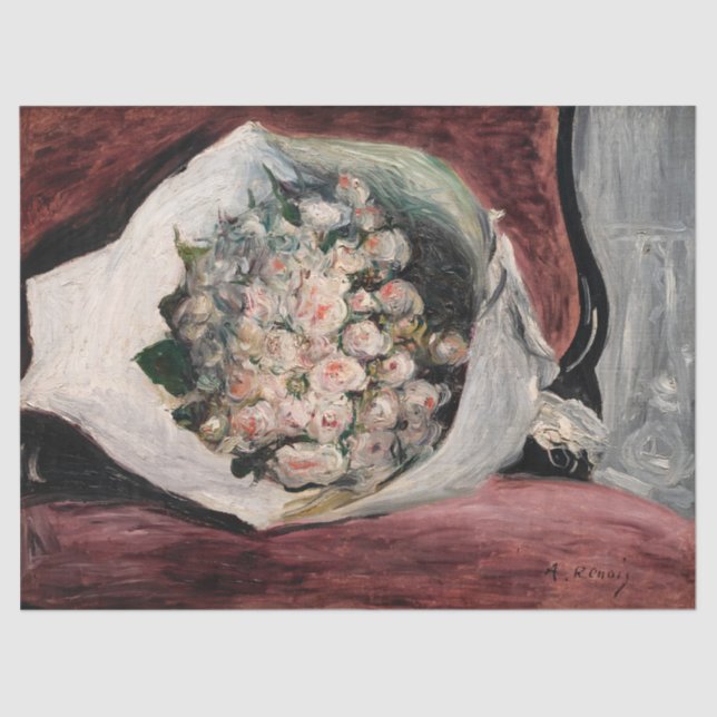 Papier Mousseline Pierre-Auguste Renoir - Bouquet dans une boîte (Recto)