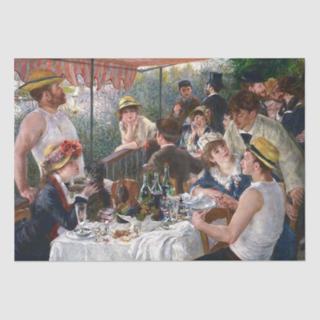 Papier Mousseline Pierre-Auguste Renoir - Déjeuner de la fête nautiq (Recto)