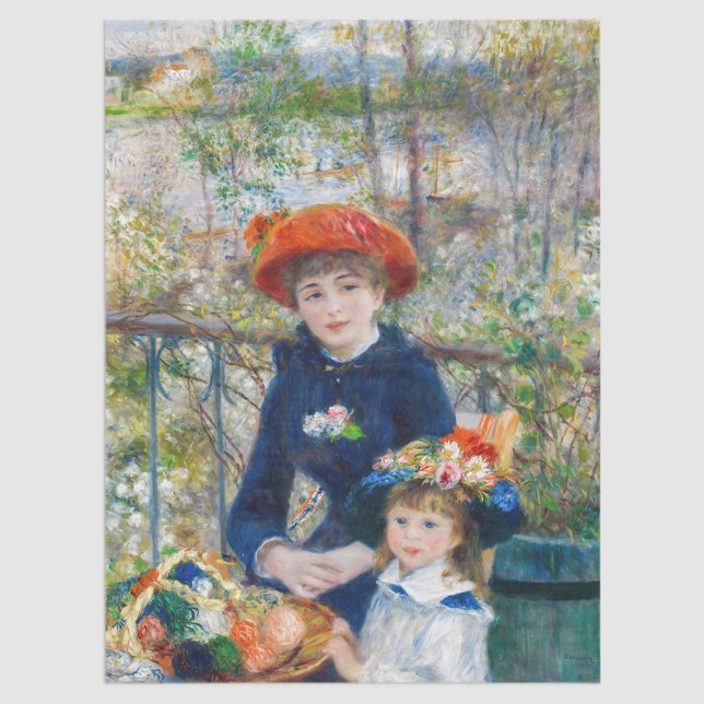 Papier Mousseline Pierre-Auguste Renoir - Deux soeurs sur la terrass (Créateur téléchargé)