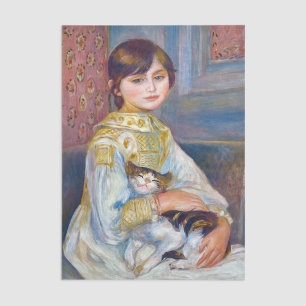 Papier Mousseline Pierre-Auguste Renoir - Enfant avec chat
