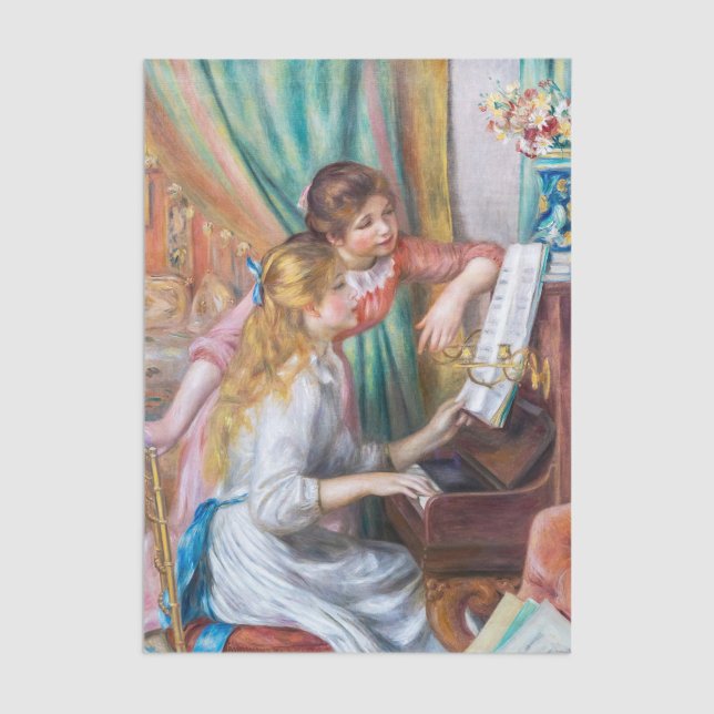 Papier Mousseline Pierre Auguste Renoir - Jeunes filles au piano (Créateur téléchargé)